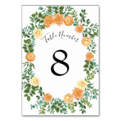 Peach Rozen Wedding Floral Spring Kaart (Voorkant)