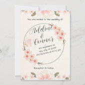 Peach Rustic Wedding Invitations (Devant)