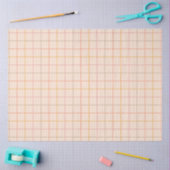 Peach Sage Yellow Plaid rasterpatroon Tissuepapier (Craft)