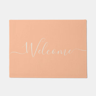 Peach script typografie naam deurmat