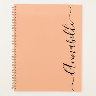 Peach script typografie naam planner