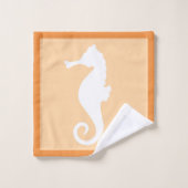 Peach Seahorse (Gant de toilette)
