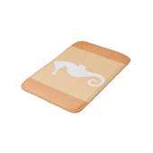 Peach Seahorse Badmat (Gekanteld)