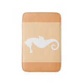 Peach Seahorse Badmat (Voorkant Verticaal)