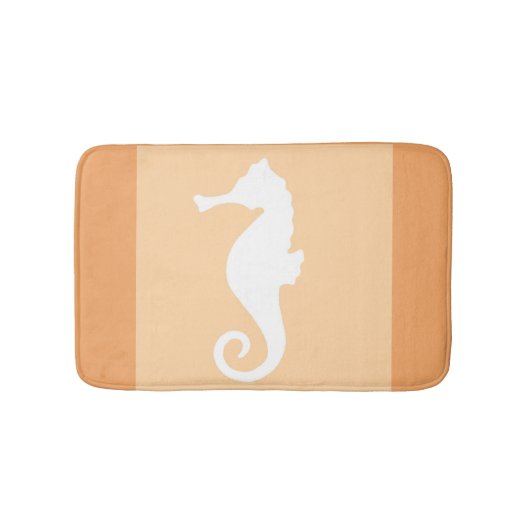 Peach Seahorse Badmat (Voorkant)