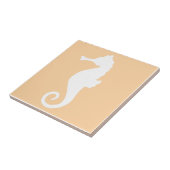 Peach Seahorse Tegeltje (Zijkant)