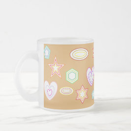Peach Shapes mug Matglas Koffiemok