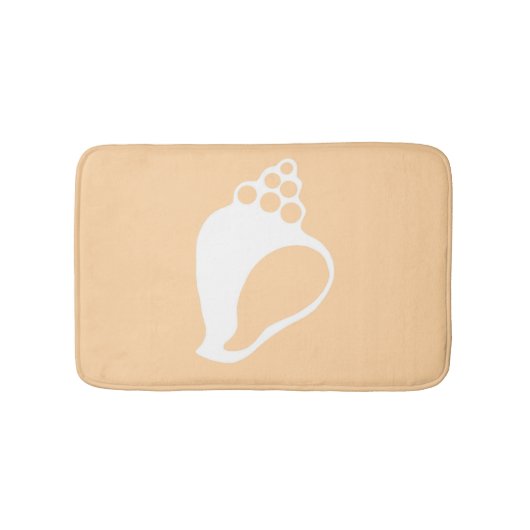 Peach Shell Bathroom Mat. Badmat (Voorkant)