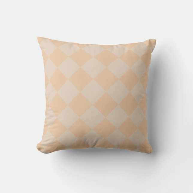 Peach Sierkussen Diamond Pattern HAMbyWG (Voorkant)