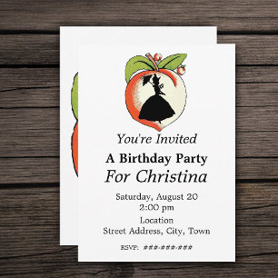 Peach Silhouette Southern Bell Verjaardag Kaart