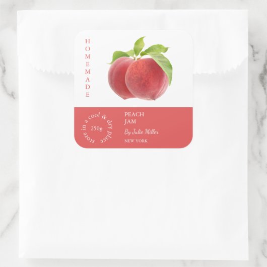 Peach Small Business Étiquette (Sac)