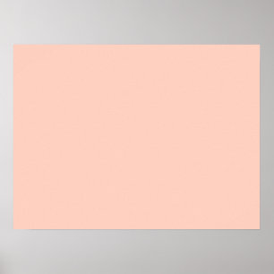 Peach Solid Color Poster