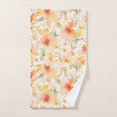 Peach Splash Floral Abstract Bad Handdoek (Handdoek)