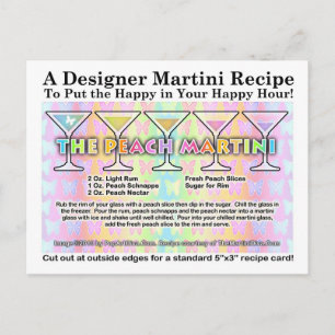 Peach Spring Martini Recept Kaart Briefkaart
