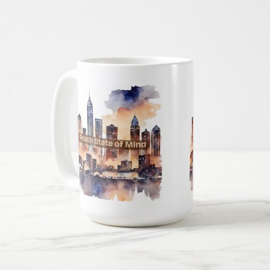 Peach State of Mind Nightscape Coffee Mok (Voorkant links)