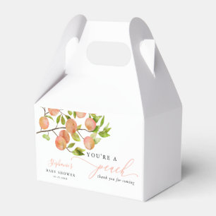 Peach Summer Baby shower Favor Box Bedankdoosjes