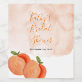 Peach Summer Fête des mariées Vin Étiquette (Étiquettes simples)