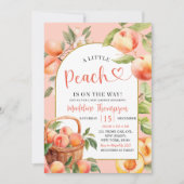 Peach Summer Fruit Theme Baby shower Kaart (Voorkant)