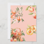 Peach Summer Fruit Theme Baby shower Kaart (Achterkant)