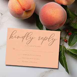 Peach Summer Mariage tendance Kindly Répondre RSVP
