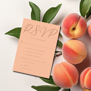 Peach Summer Mariage w Meal Choice RSVP tendance