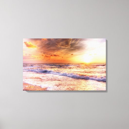Peach Sunset Canvas Afdruk (Voorkant)