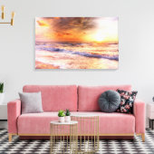 Peach Sunset Canvas Afdruk (Insitu (Woonkamer))