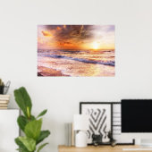 Peach Sunset Poster (Thuiskantoor)
