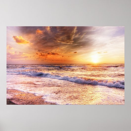 Peach Sunset Poster (Voorkant)
