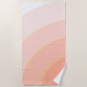 Peach Swirls Beach Towel Strandlaken (Voorkant)