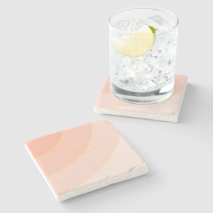 Peach Swirls Stone Onderzetter