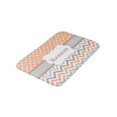 Peach Taupe Quatrefoil Chevron Bathmat Badmat (Gekanteld)