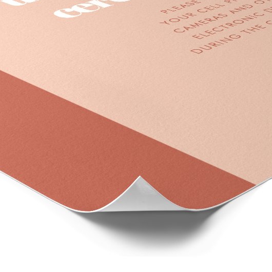 Peach terracotta arch: niet-plugged bruiloft poster (Hoek)