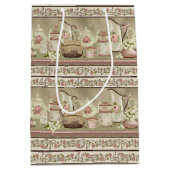  peach thea & Rozen Gift Bag Medium Cadeauzakje (Voorkant)