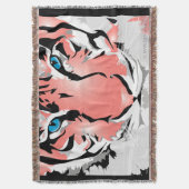 PEACH TIGER GOOI DEKEN (Voorkant Verticaal)