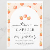 Peach Time Capsule Sign | Teken Peach Party (Voorkant)