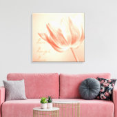 Peach Tulip Live, Laugh, Love Canvas Afdruk (Insitu (Woonkamer))