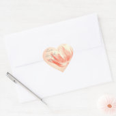 Peach Tulip Live, Laugh, Love Hart Sticker (Envelop)