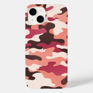 Peach Urban Camo Roze Bruin Ruby Rood Case-Mate iPhone 14 Hoesje