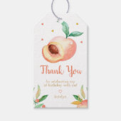 Peach Verjaardagsfeestje Cadeau Labels Cadeaulabel (Voorkant)
