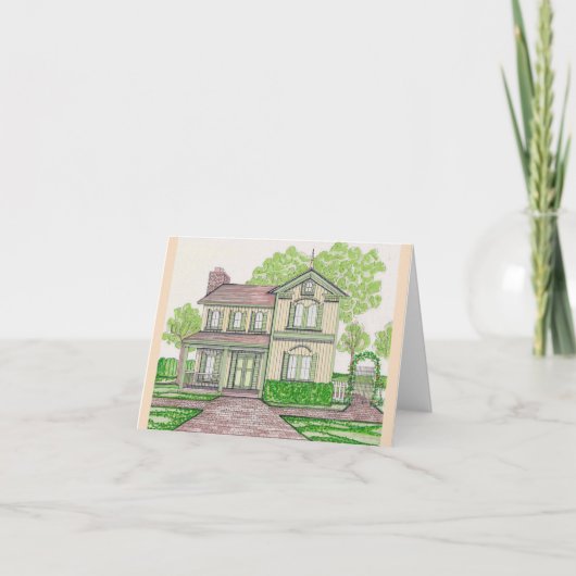 Peach Vintage Farmhouse Cartes (Devant)