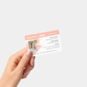 Peach Watercolor Homeschool Educator ID Badge (Manuel / portable)