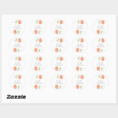 Peach Waterverf Daisy Labels (Vel)