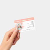 Peach Waterverf Homeschool Student ID Badge (Handheld)