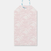 Peach Waterverf Rozen & Groene bladeren Prijs Labe Cadeaulabel (Achterkant)