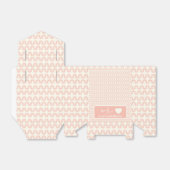 Peach Wave Pattern-Twinkle, Twinkle Little Twins F Bedankdoosjes (Uitgevouwen)