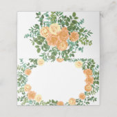 Peach Wedding Classic Floral Rozen (Buitenkant ongevouwen)