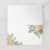 Peach Wedding Classic Floral Rozen (Buitenkant ongevouwen)