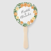 Peach Wedding Classic Floral Rozen Handwaaier (Voorkant)