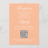 Peach Wedding Script RSVP Reception  Informatiekaartje (Voorkant)